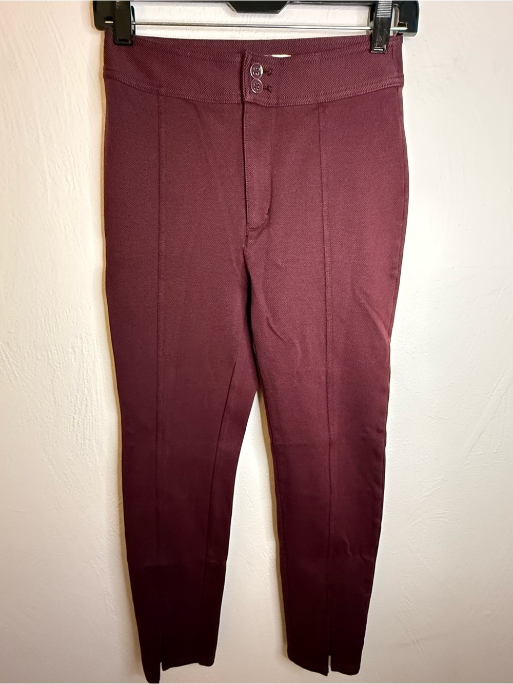 Anthropologie Maeve Burgundy Slim Dress Pants